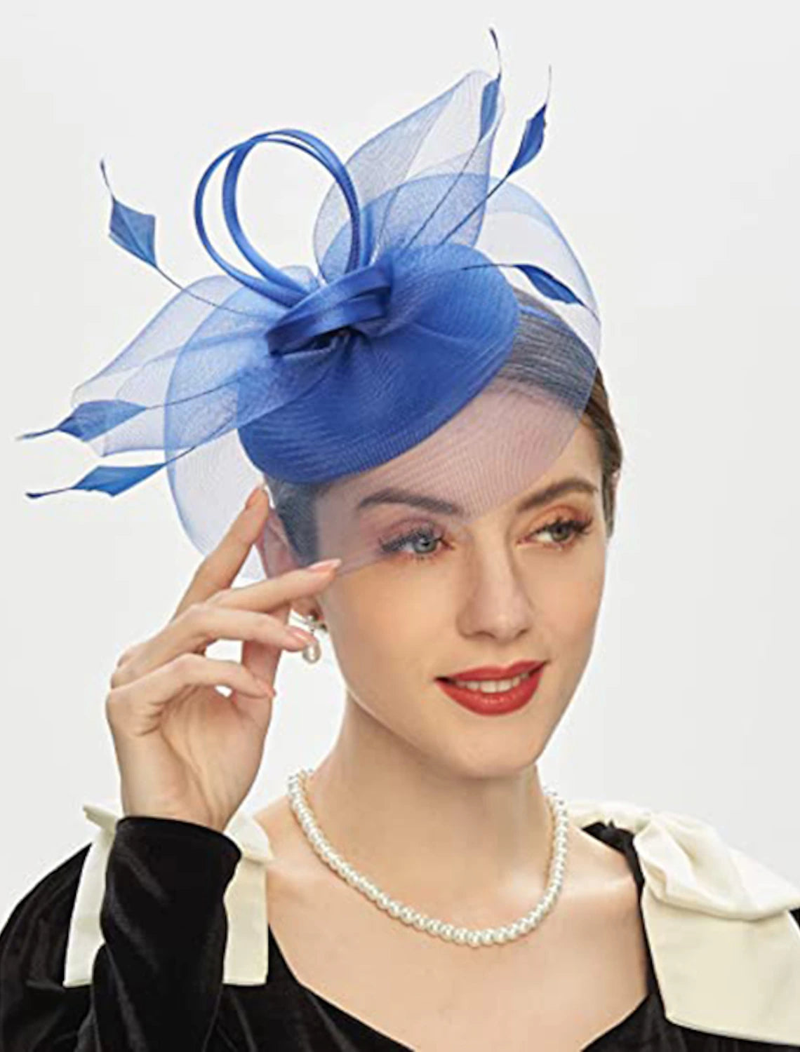 Wholesale Fascinators Feathers Pillbox Hat Wedding Kentucky Derby Melbourne Cup Cocktail Royal Astcot Flower Elegant With Pure Color Headpiece Headwear